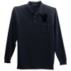 Long Sleeve Silk Touch Polo with Pocket Thumbnail